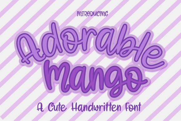 Adorable Mango: The Whimsical Script Font for Handmade Branding
