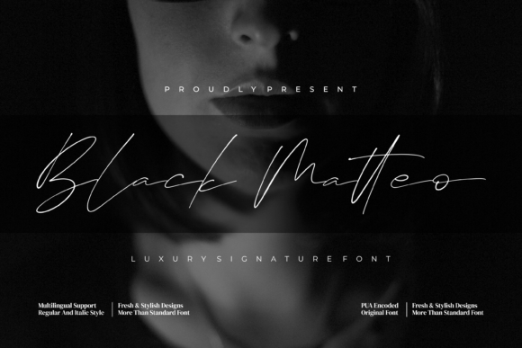 Black Matteo: The Elegant Script Font for Handmade Crafts