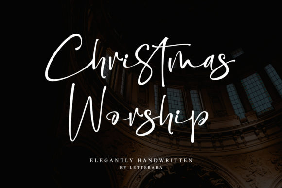 Christmas Worship: The Enchanting Script Handwritten Font for Seasonal Designs