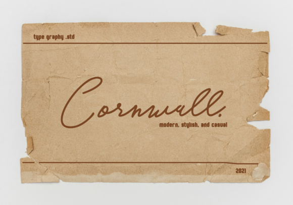 Cornwall Typeface: A Vintage Script for Fashion and Editorial Branding
