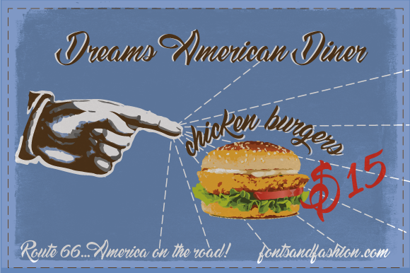 Dreams American Diner: A Vintage Script for Modern Brand Identity