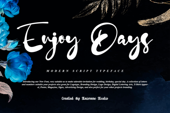 Enjoy Days Script Font for Elegant Branding and Wedding Designs