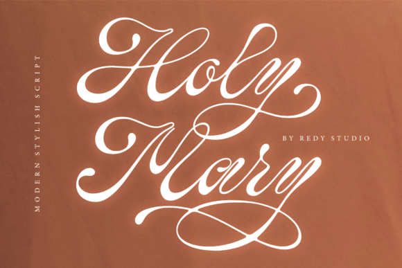 Holy Mary Script Font for Chic Handmade Labels and Invitations