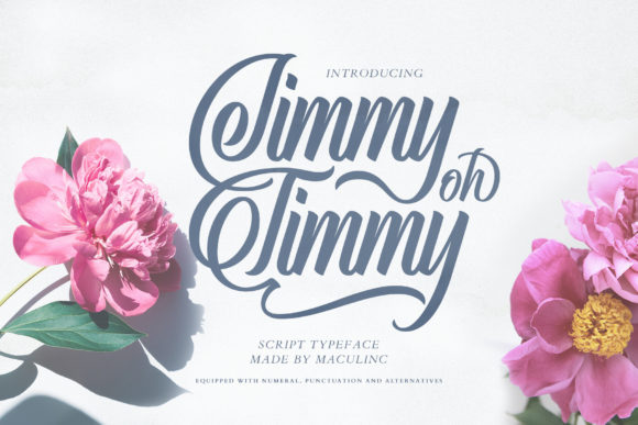 Jimmie Oh Timmy: A Balanced Script Typeface for Editorial Design