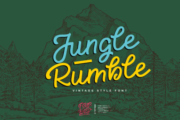 Jungle Rumble Typeface Review for Vintage Branding