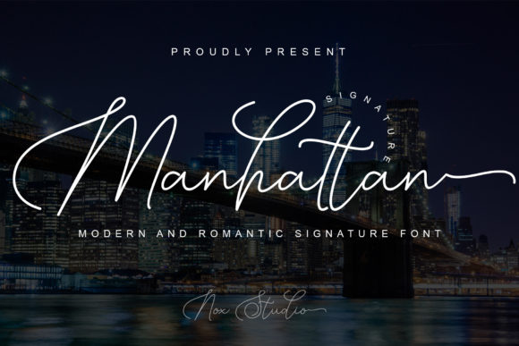 Manhattan Signature: A Timeless Script Font for Editorial Design