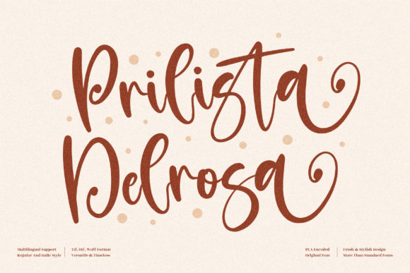 Prilista Delrosa: A Playful Script Handwritten Font for Creative Designs