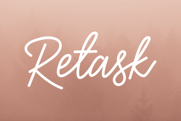 Retask: A Script Handwritten Typeface for Editorial Design