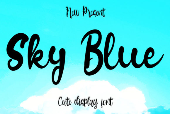 Sky Blue Script Handwritten Font for Creative Web Design