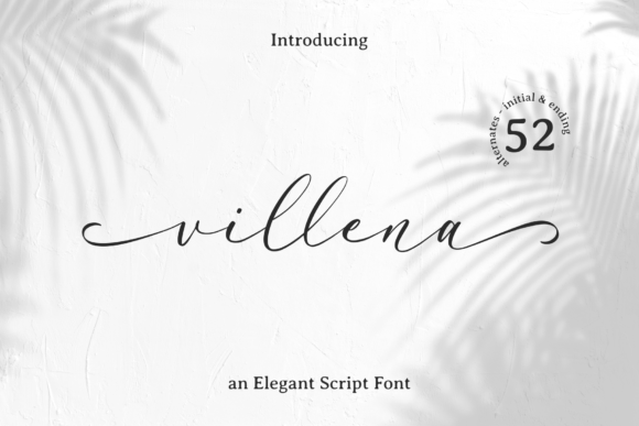 Villena Script Font for Elegant Editorial Design